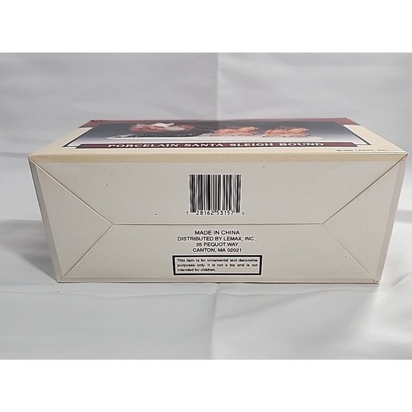 Lemax Village Collection #53157 1995 Porcelain Santa Sleigh Bound - Picture 4 of 10